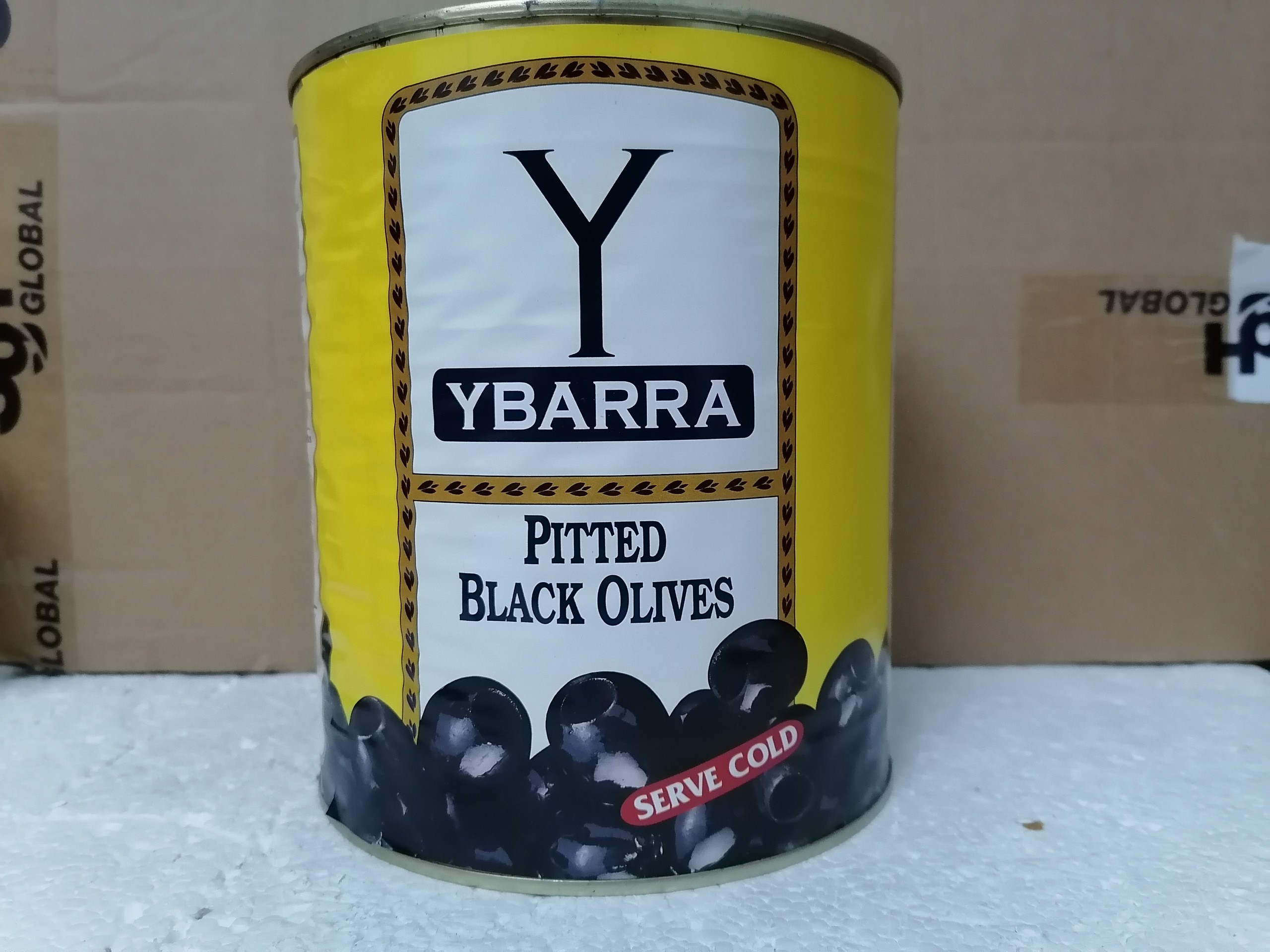 [Hộp lớn 3Kg – NGUYÊN TRÁI TÁCH HẠT] QUẢ Ô LIU ĐEN [Spain] YBARRA Pitted Black Olives (atu-hk5)