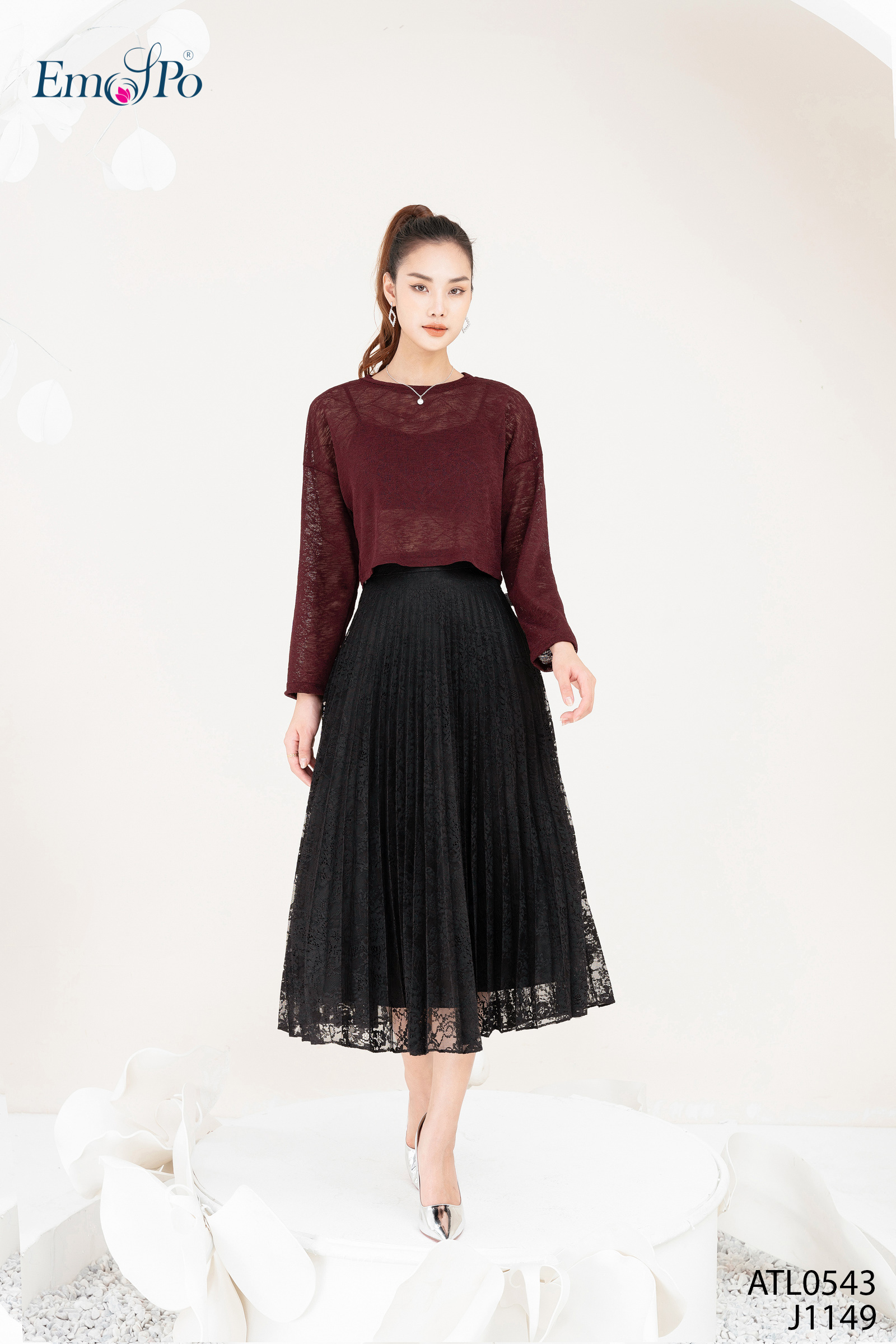 Áo thun nữ cổ tròn dáng croptop EMSPO ATL0543