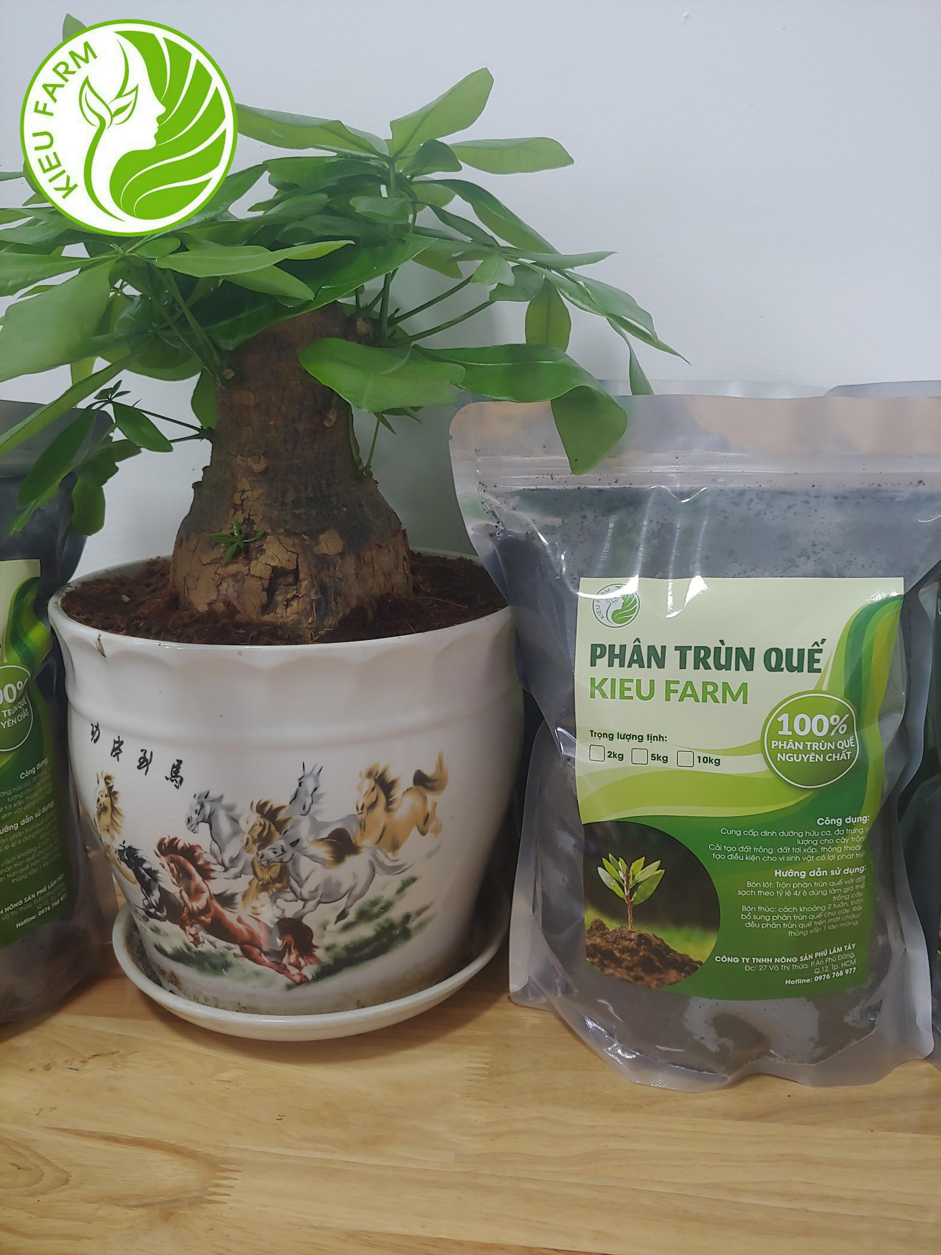 Phân trùn quế hữu cơ Kieu Farm 5kg