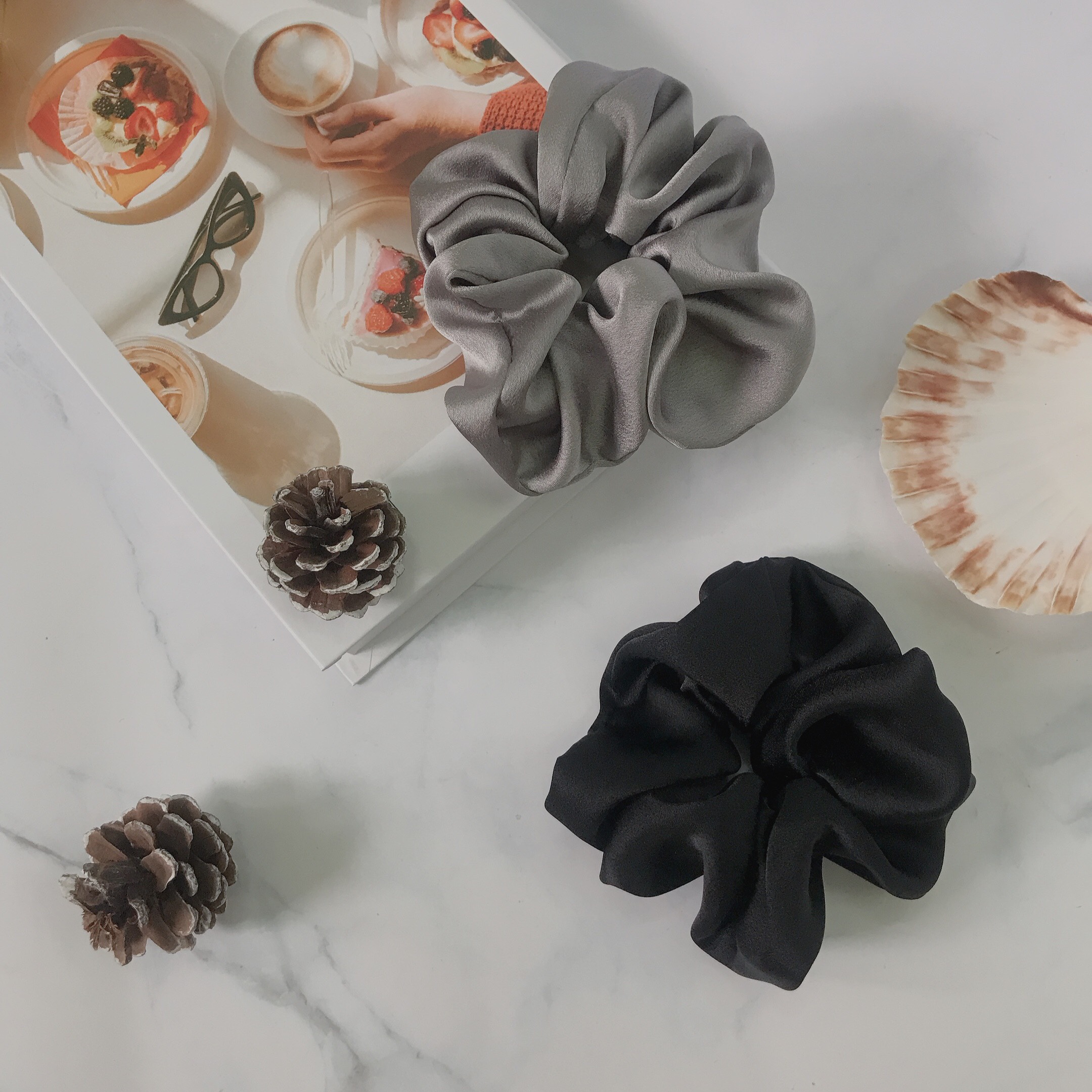 Buộc tóc scrunchies phi bóng cup of clouds