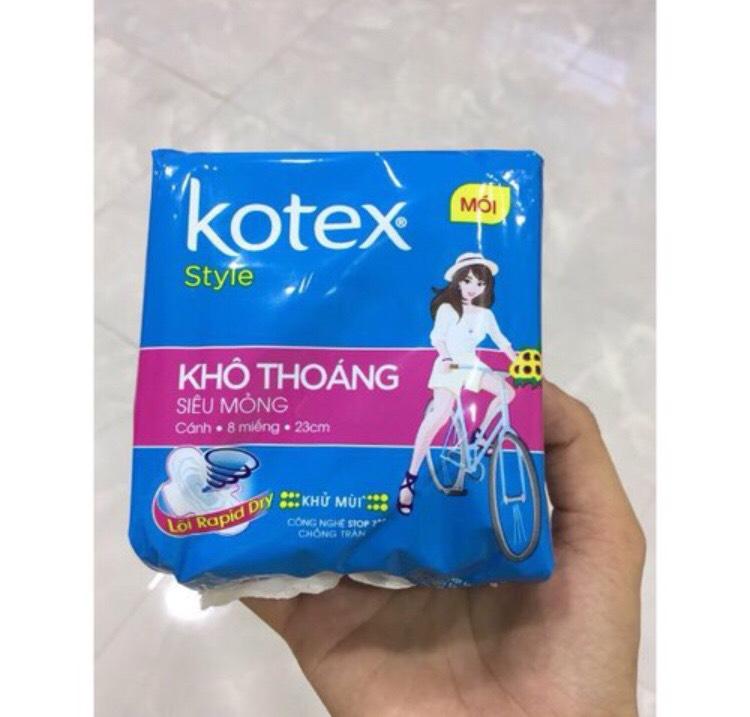 Combo 8 gói Kotex siêu mỏng cánh