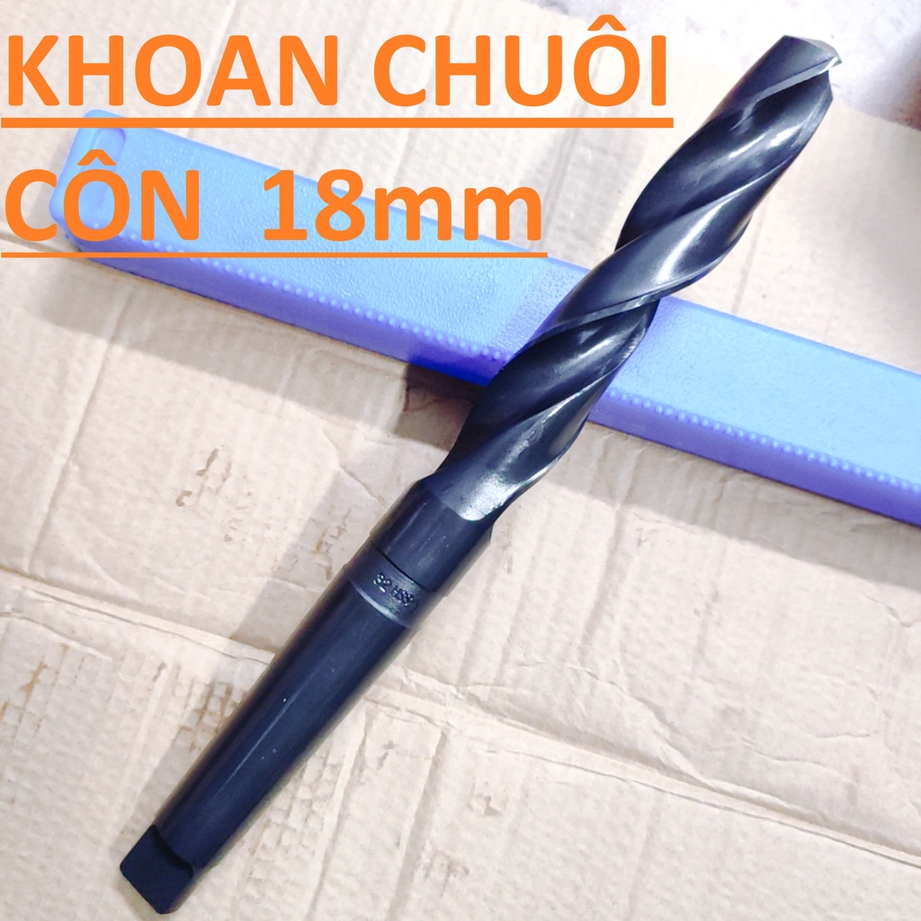 Mũi khoan chuôi côn 17.5mm, chuôi côn MT2, chiều dài lưỡi mm,chiều dài tổng mm