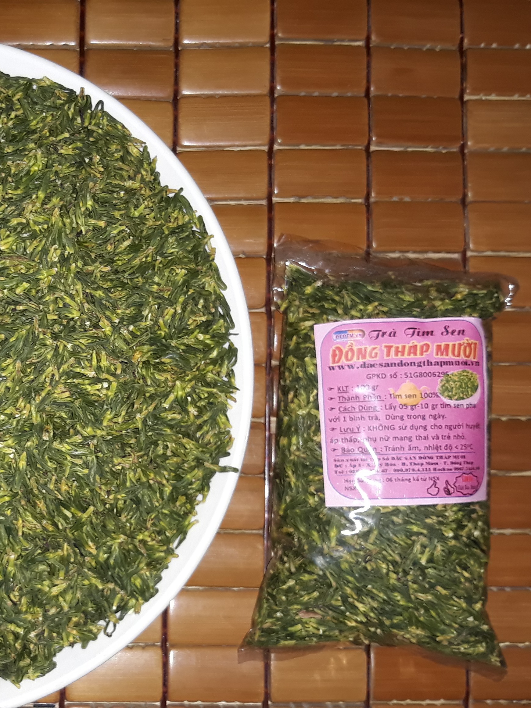 Trà tim sen nguyên chất 100%, 100gr/hộp. MUA 5 TẶNG 1 .Giảm cân, giảm mỡ máu, giảm mất ngủ, giảm huyết áp, thanh lọc cơ thể...