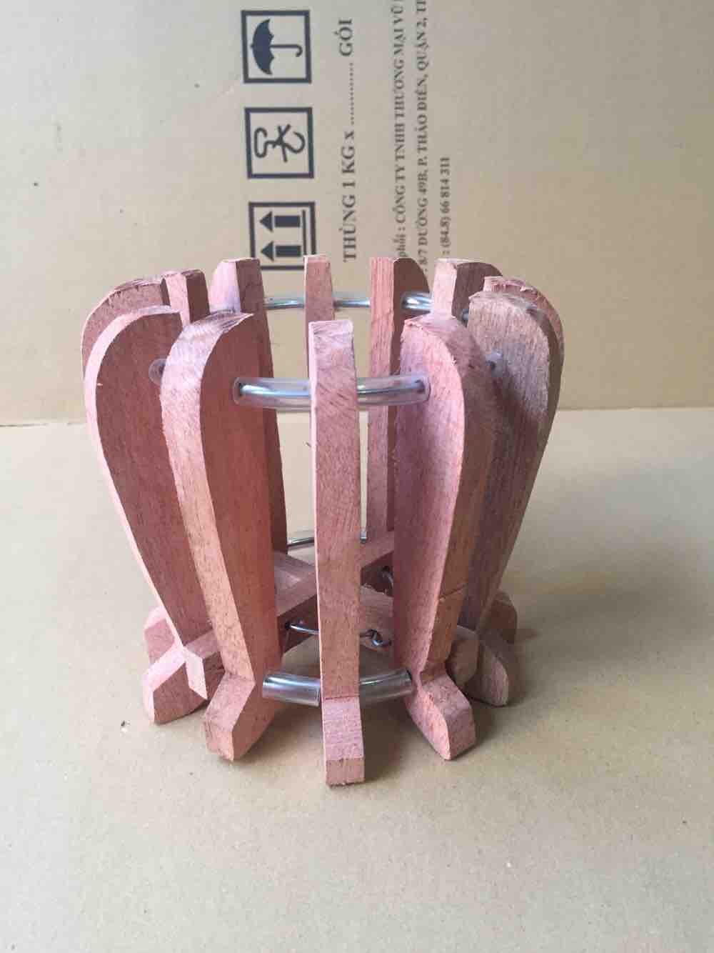 Chậu gỗ trồng lan size 15