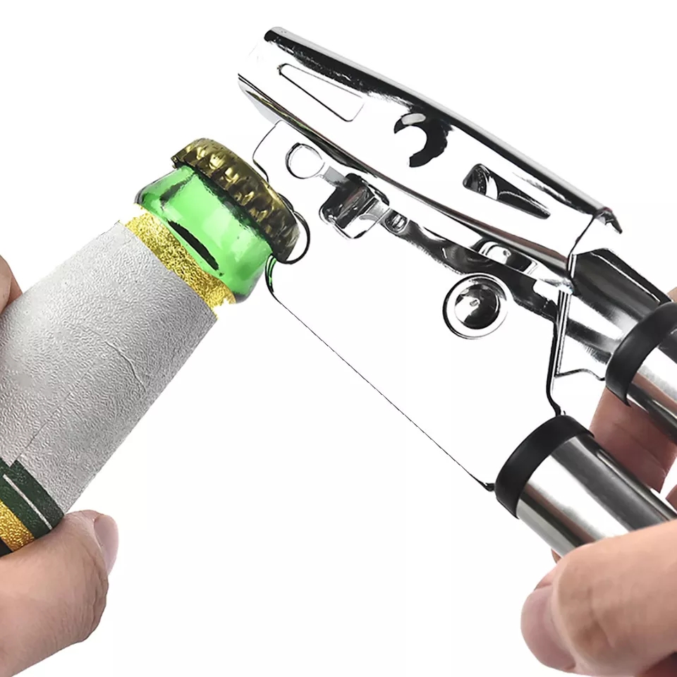 Dụng cụ khui hộp đa năng R1 tiện dụng - ồ khui bia - đồ mở hộp - Dụng cụ mở nắp lon tiện dụng bằng Inox - Phụ kiện nhà bếp - khui bia - mo hop