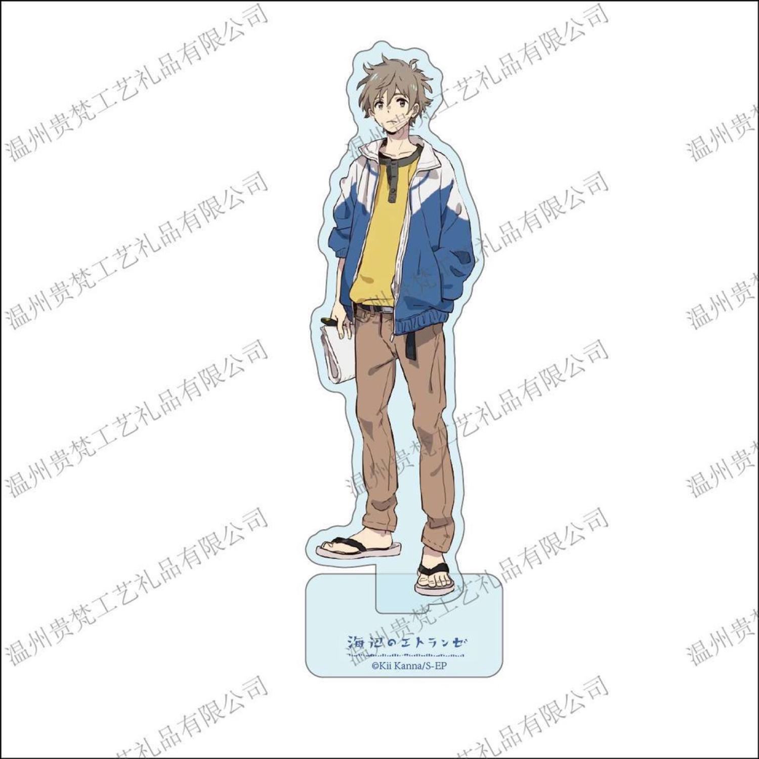 Standee Người lạ bên bờ biển tượng acrylic anime mica chibi trang trí trưng bày mô hình góc làm việc
