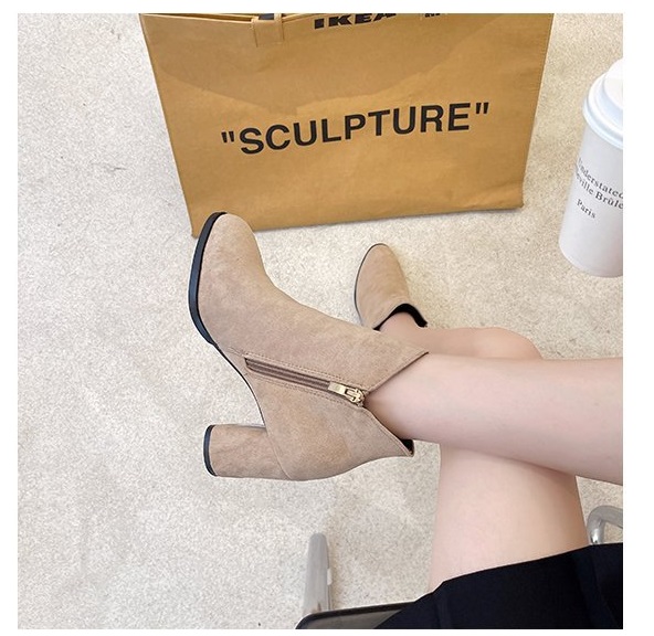 [HÀNG XỊN] Giày boot đế vuông da lộn 6 phân cao cấp S148