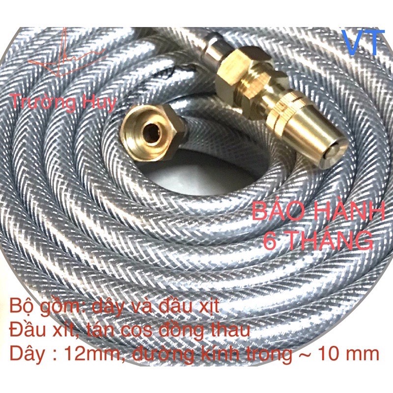bộ vòi xịt rửa xe, tưới cây... tăng áp