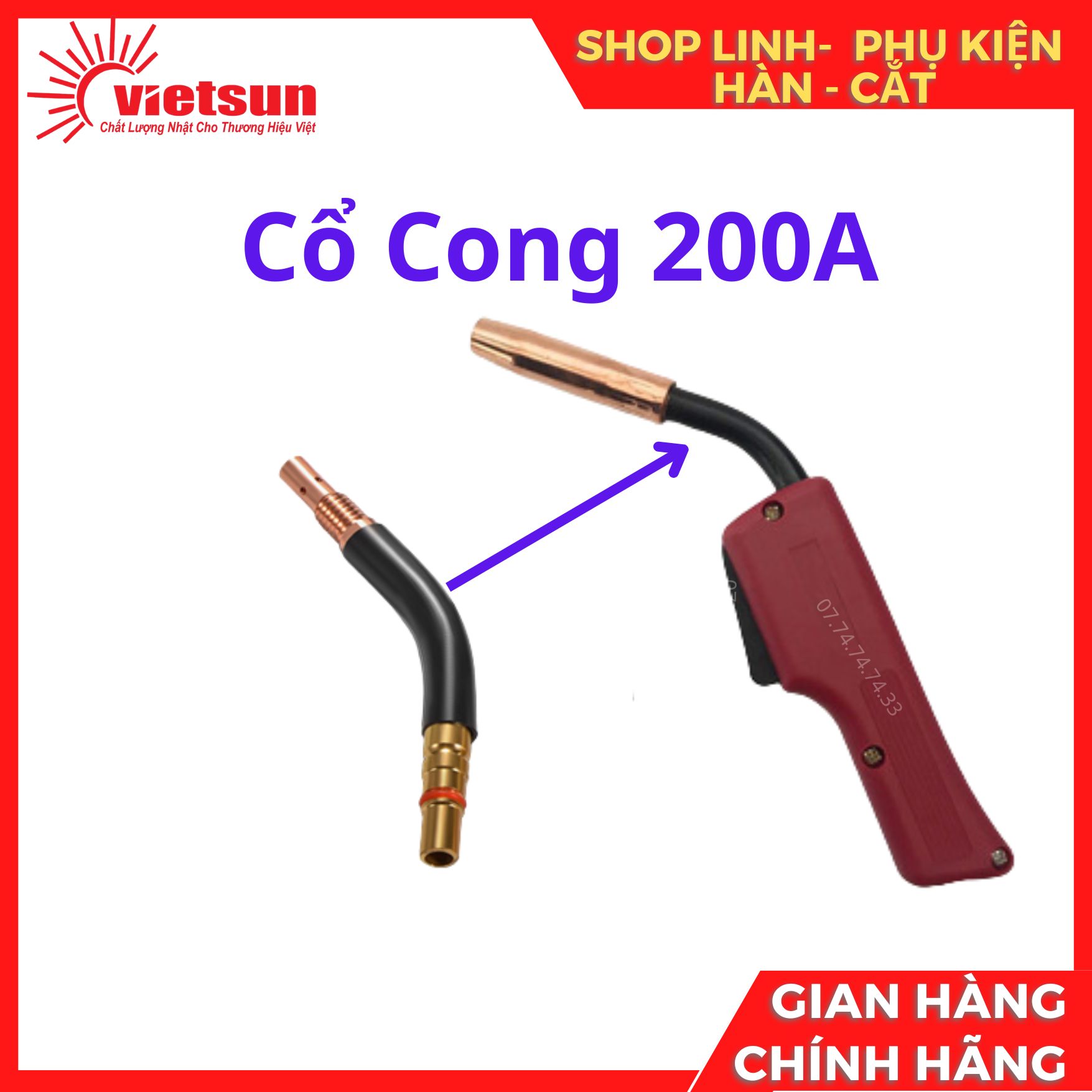 Cổ cong súng hàn mig