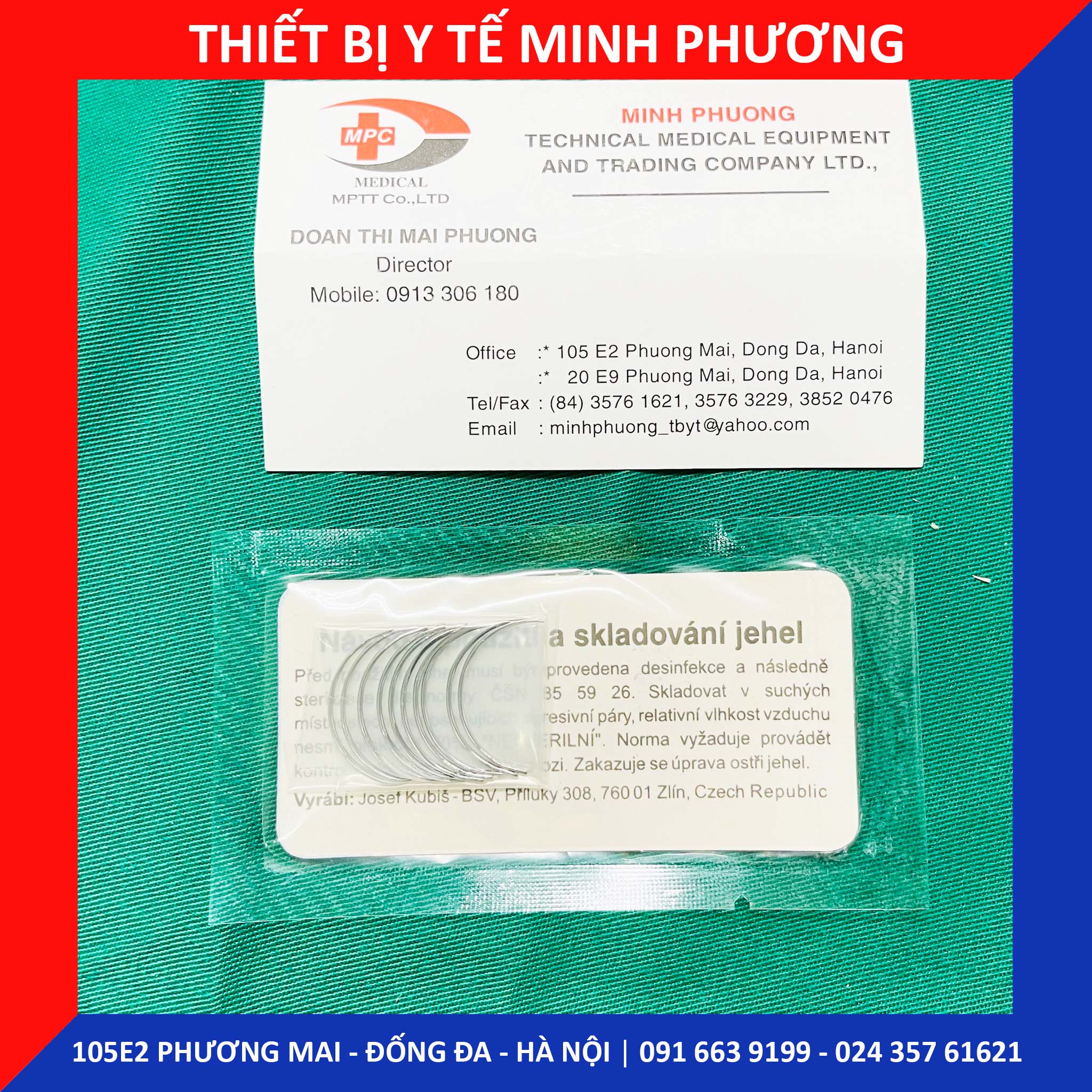 Set 10 kim khâu đầu tam giác