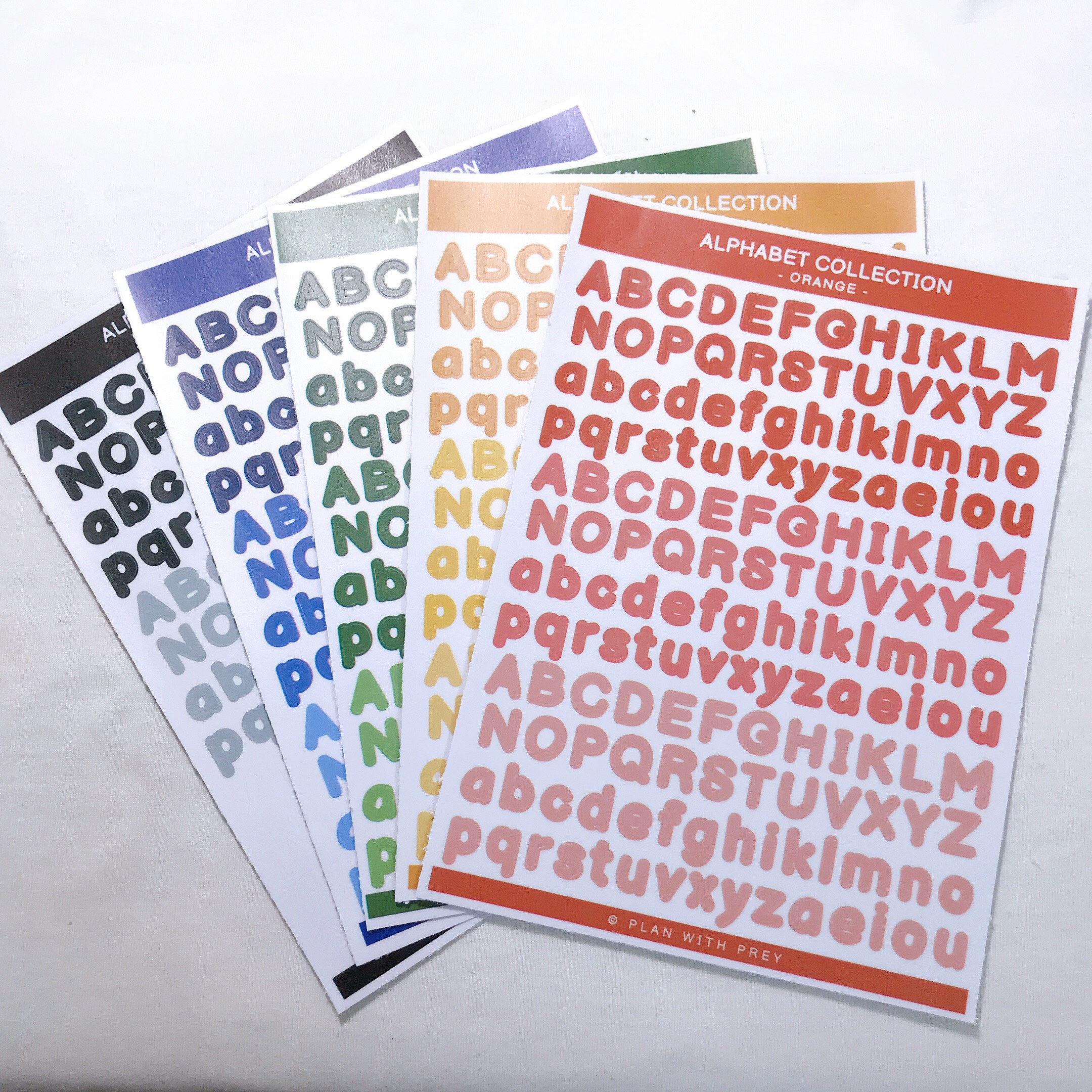 Sticker bảng chữ cái và sticker số trang trí toploader