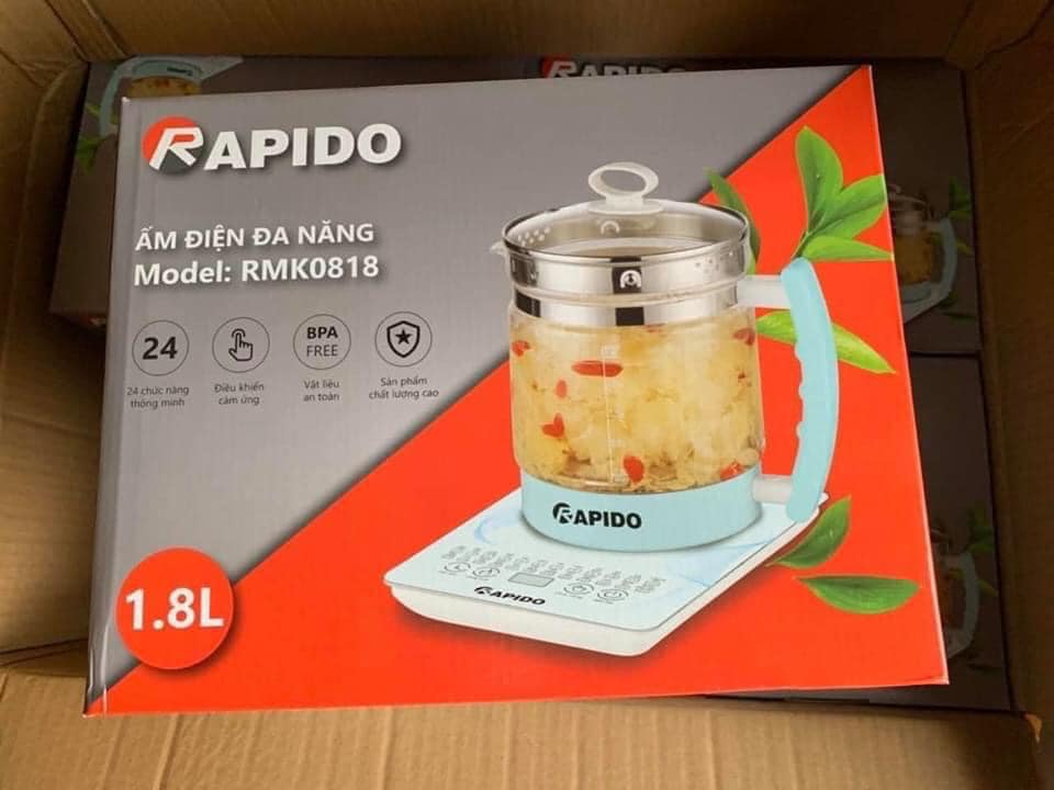 Ấm Điện Đa Năng Rapido Với 24 Chế Độ Nấu