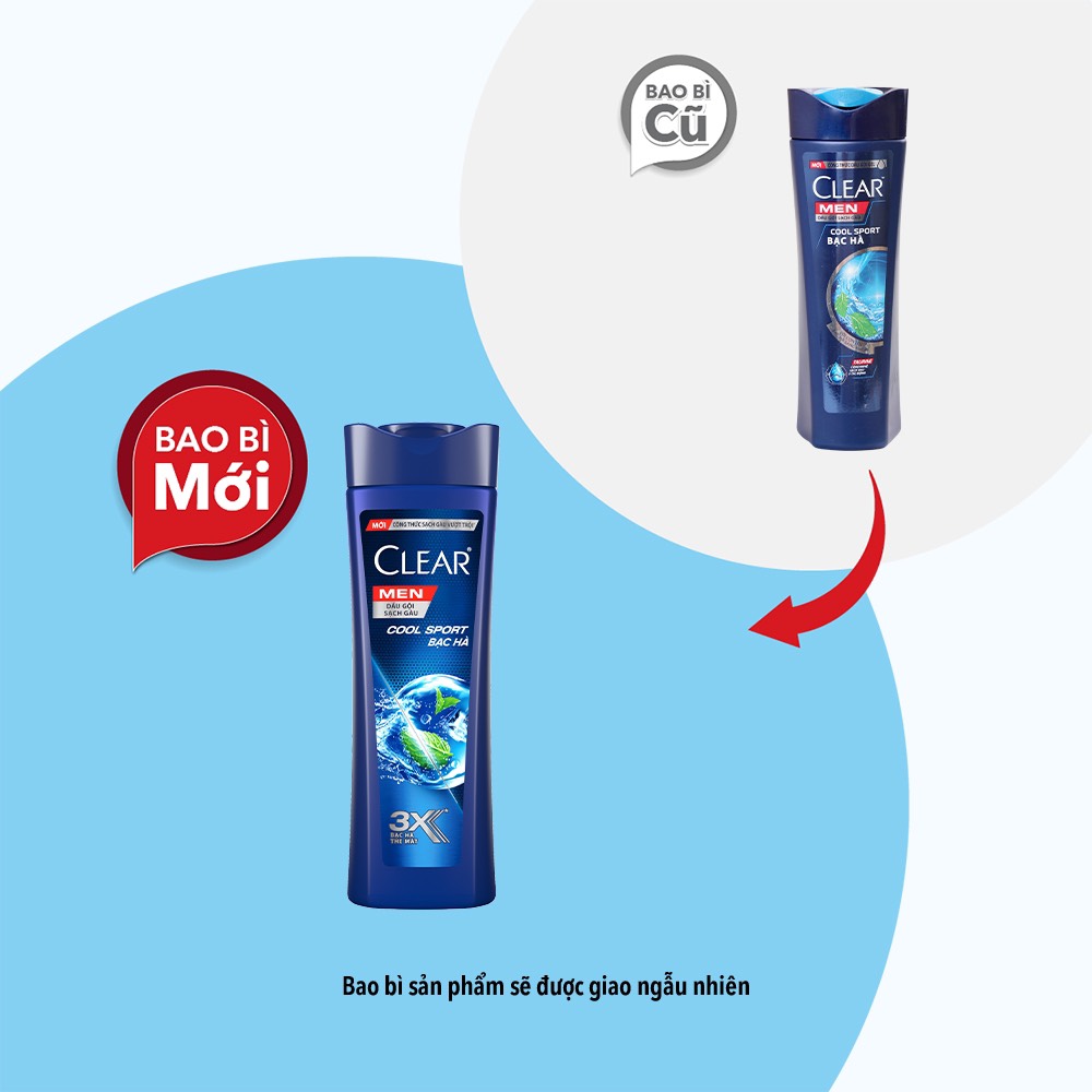 DẦU GỘI CLEAR MEN BẠC HÀ 340g