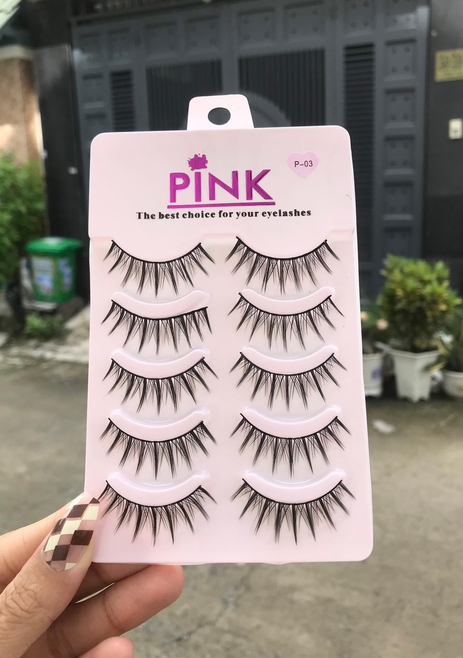 Lông mi mã 5 cặp pink hộp hồng