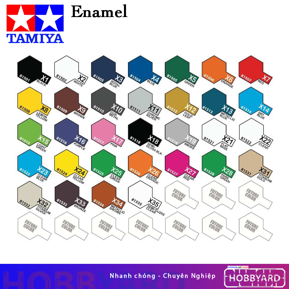 Sơn mô hình Tamiya Enamel gốc dầu X1-X34