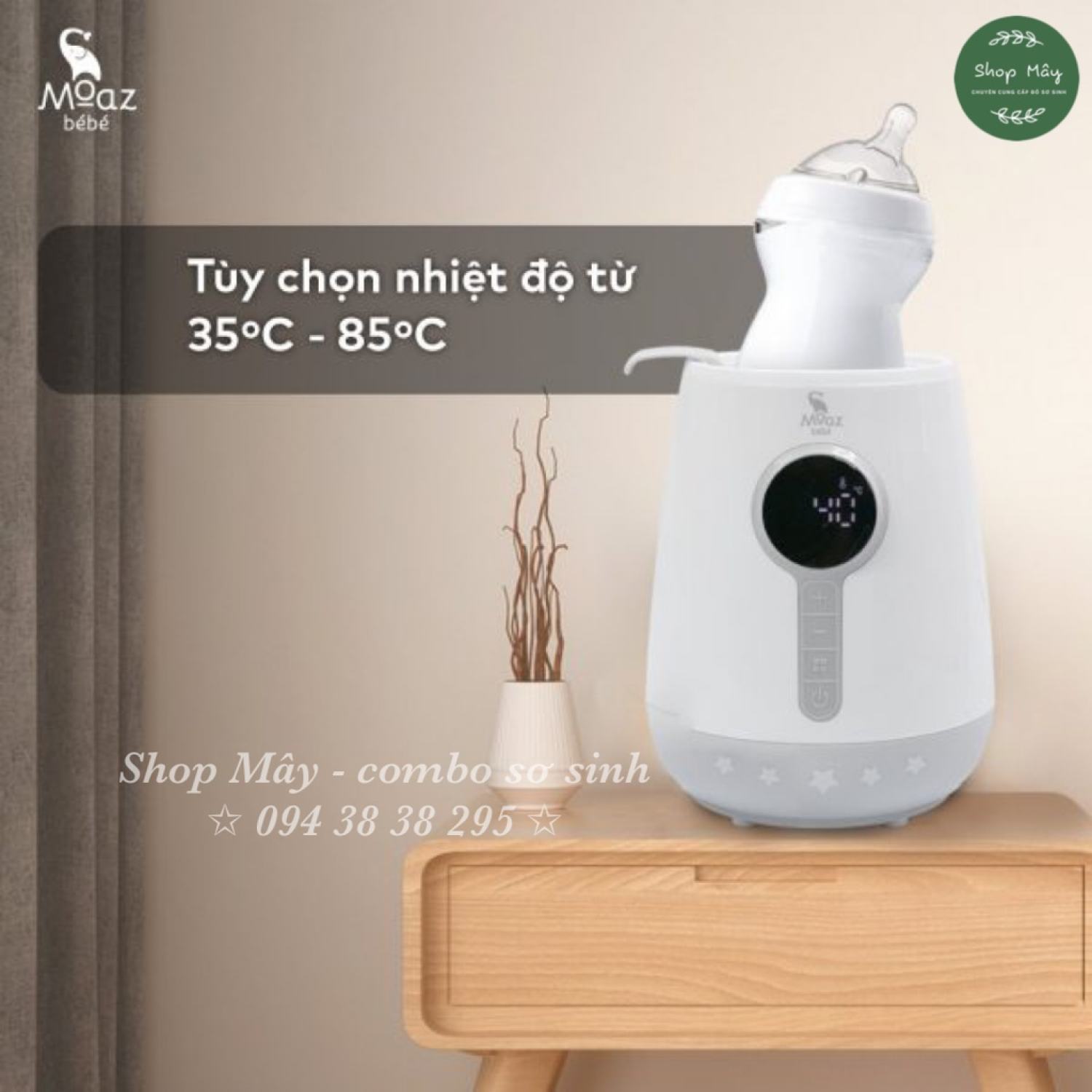 [CHÍNH HÃNG] Máy hâm sữa và tiệt trùng siêu tốc Moaz BéBé MB-021