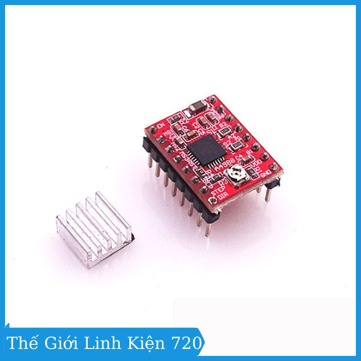 Combo Arduino Uno R3 dán + Shield Uno R3 + 4 Module A4988 V1