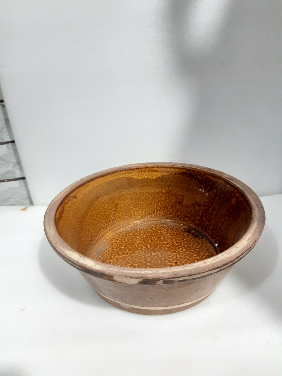 Thau Chậu đựng nước sành sứ 10*25 cm