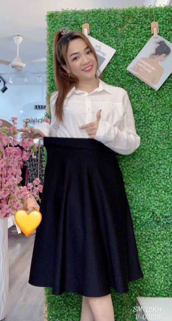 Big Size Long Dress with 2 Pockets - 03126