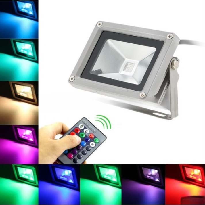 Đèn Pha Led 50W Chuyên lắp Ngoài trời (Trắng, Vàng, Dương, Lá, Đỏ, Đổi Màu)