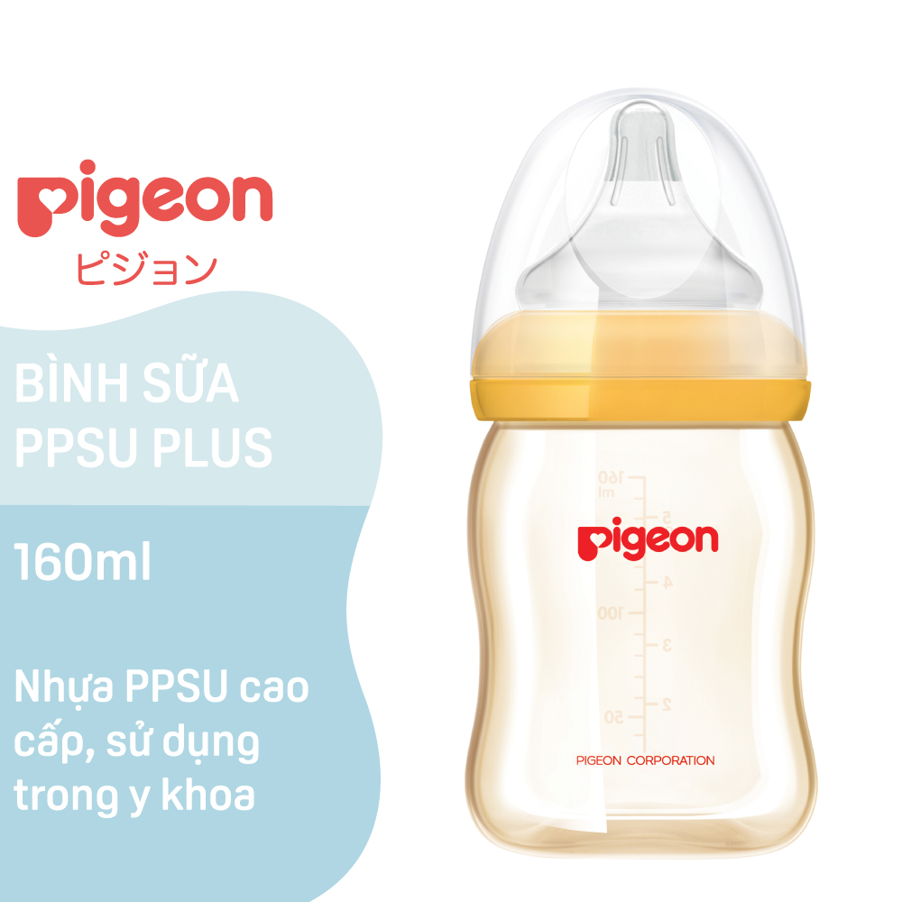 BÁO GIÁ BÌNH SỮA PPSU PLUS PIGEON HÌNH THÚ CƯNG 160ML | Shopee Lazada Sendo Tiki mới nhất 40 Bình sữa cổ rộng PPSU Plus Pigeon 160ml (SS)