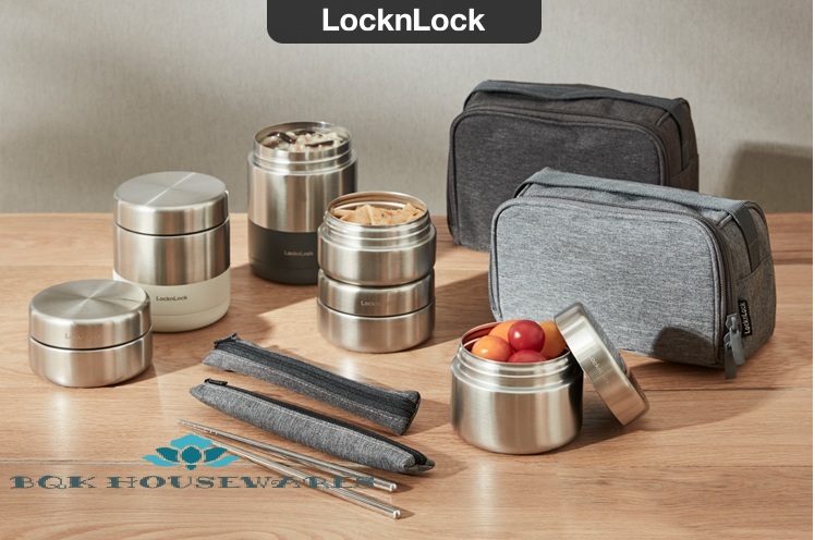 Bộ hộp cơm giữ nhiệt LocknLock  LHC8013GRY  – Màu xám