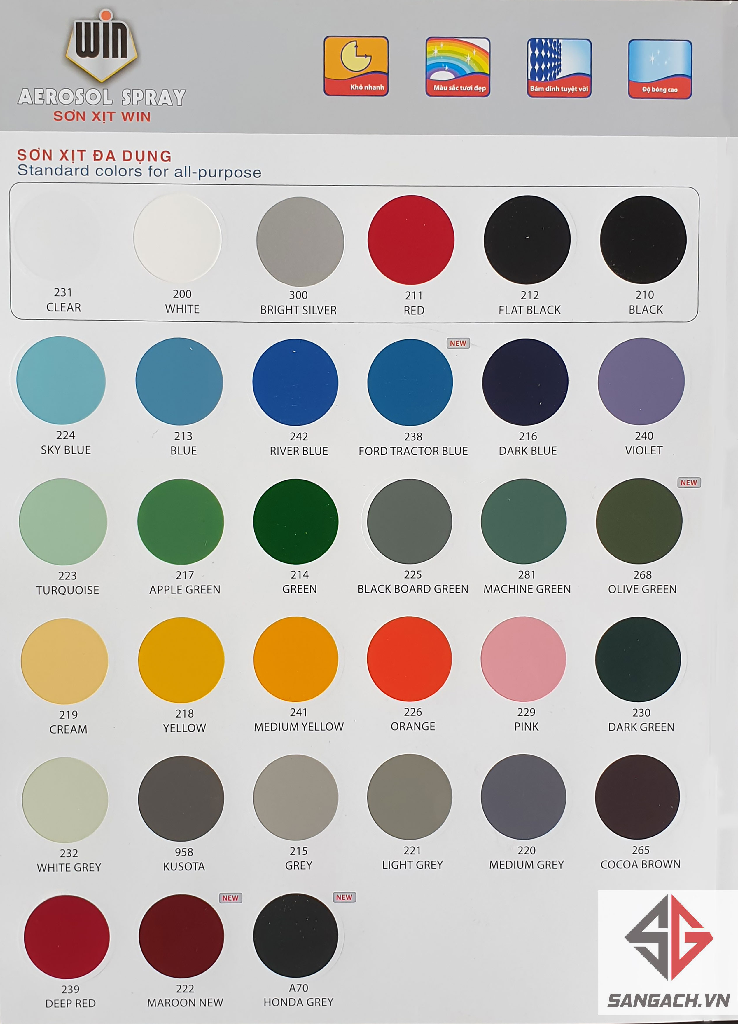 [HCM]1 thùng  Sơn xịt Win 12 chai dung tích 400ml (chọn màu theo thuộc tính)