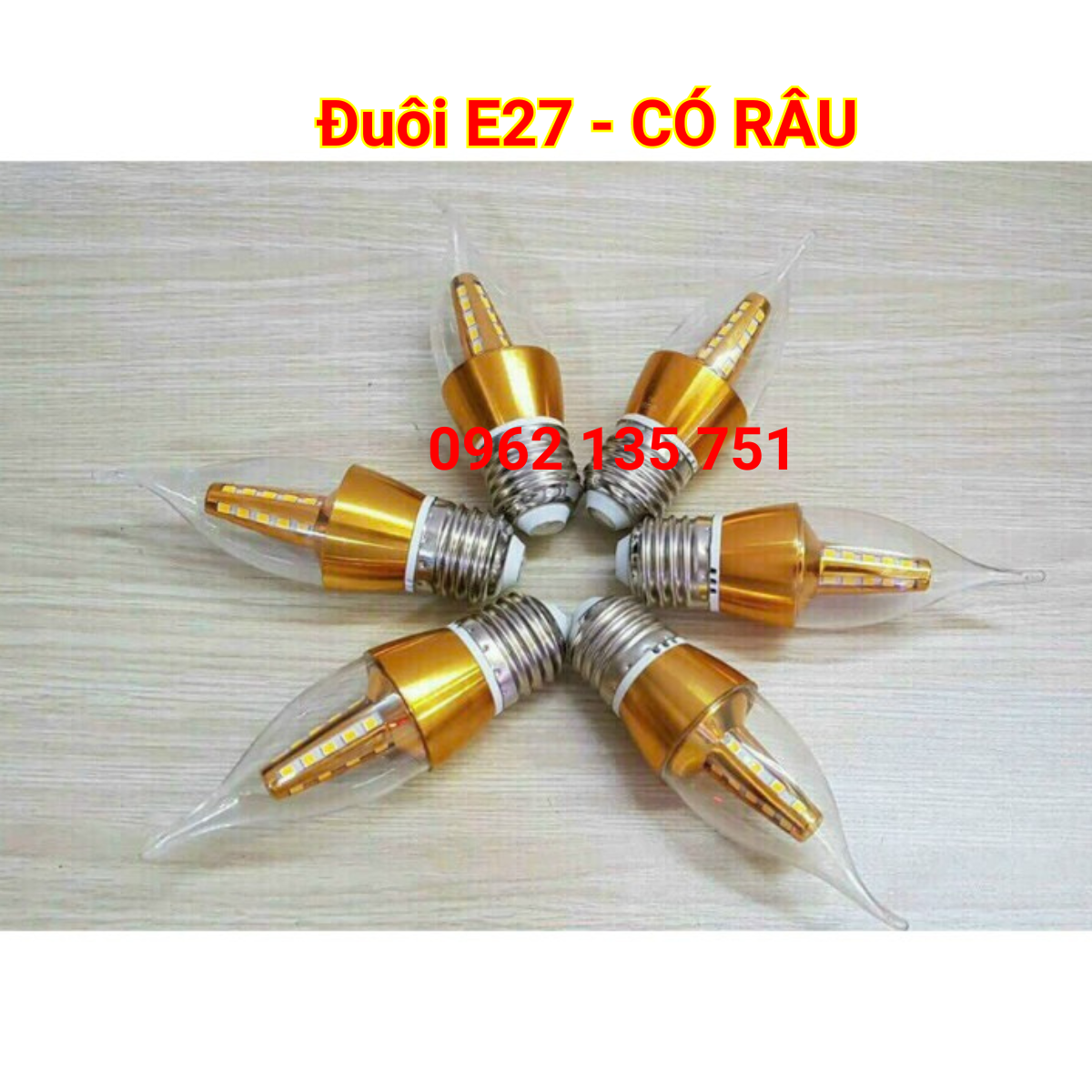 Bóng Đèn LED Nến (Quả Nhót) Dùng cho Đèn Chùm - Đuôi E14, E27