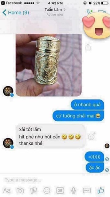 1 hộp (12 ống) hít xoang màu vàng thái lan