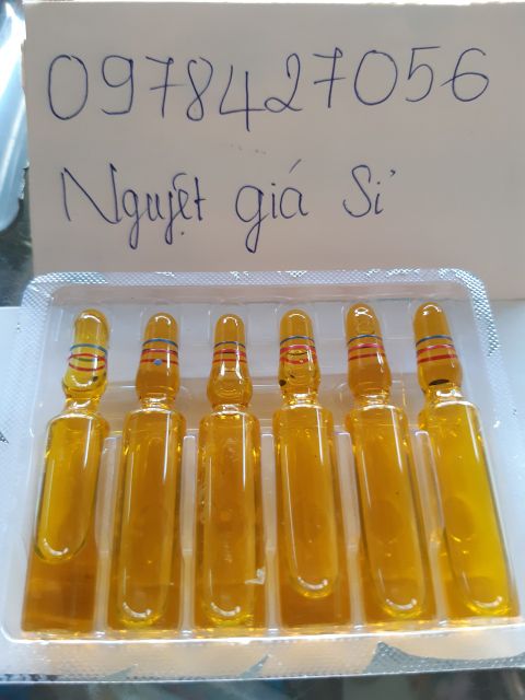Ống vitamin nước vàng trắng da pha kem