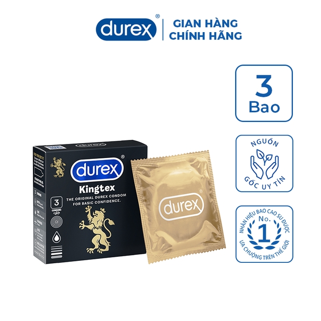 Bao cao su Durex Kingtex 3 bao / hộp