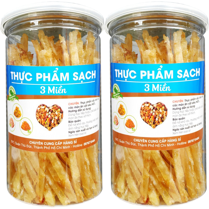 Combo 2 hũ Khô cá thiều que tẩm gia vị đặc sản thơm ngon ăn vặt siêu ngon