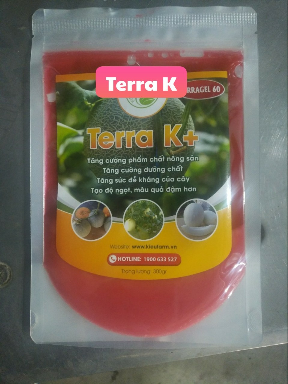 Phân bón Kali gel Terra K_KIEUFARM_Tạo độ ngọt, màu quả đẹp, tăng cường phẩm chất nông sản
