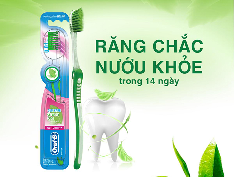 [Siêu thị WinMart] - Bàn chải đánh răng Oral-B Pro Gum Care Green Tea (vỉ 3 cái)