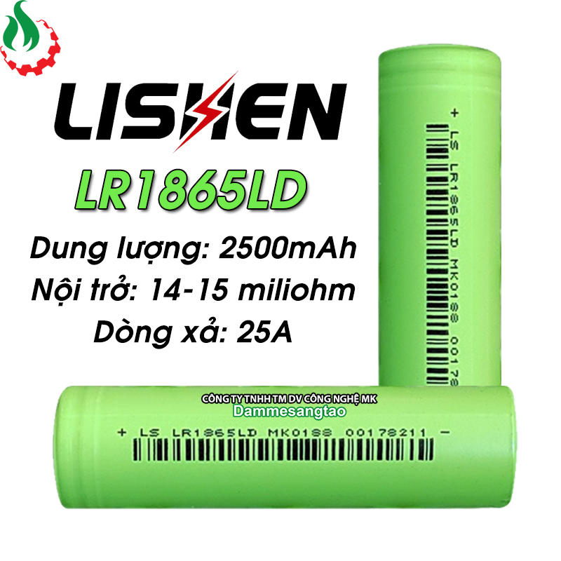 Cell pin 18650 lishen 2500mah 10c