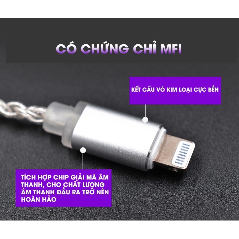 Dây bạc cao cấp Kz chân lightning (ios)
