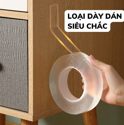 Cuộn Băng Keo 3M, Keo 3M 2 Mặt Siêu Dính Dày 2mm