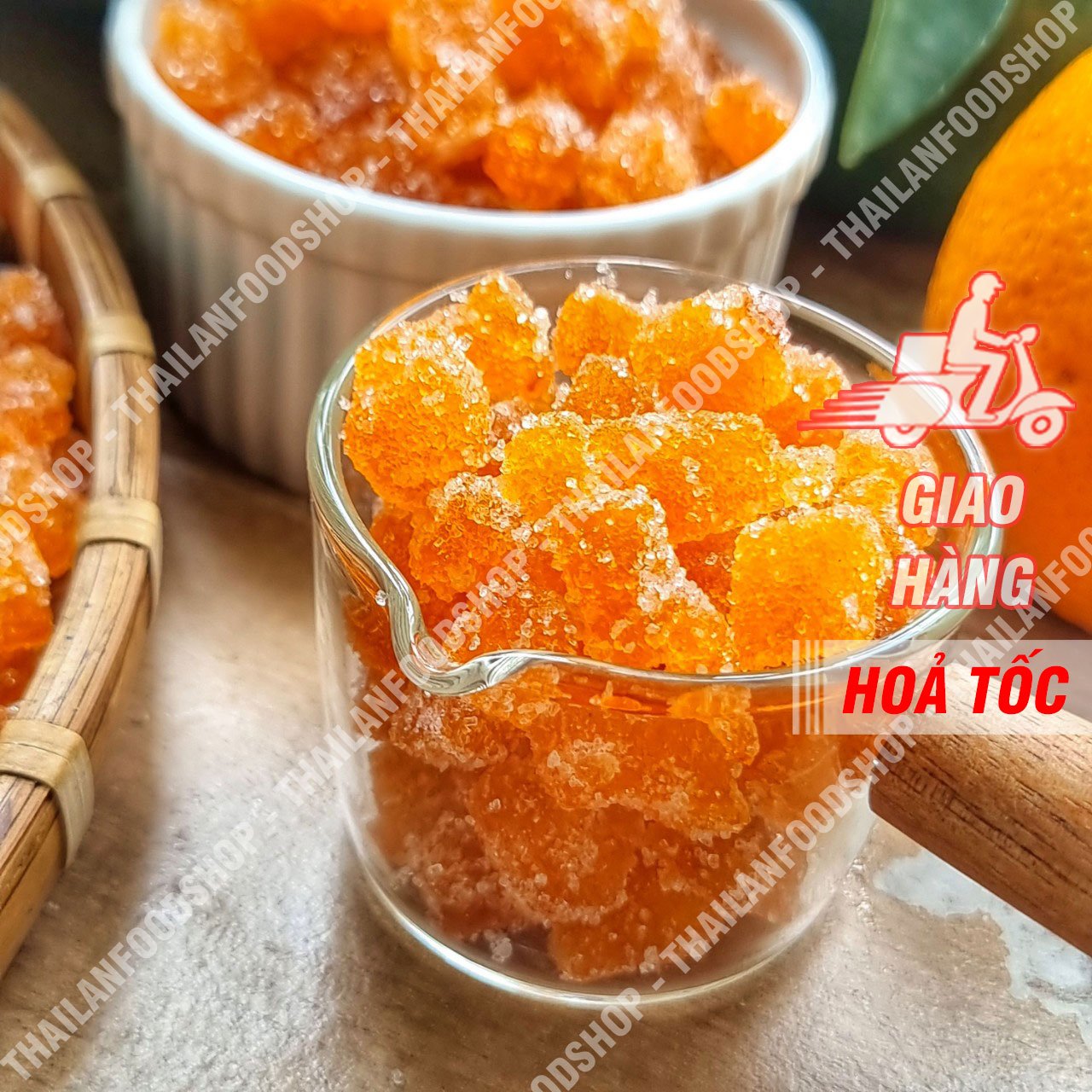 Mứt Bưởi Mix Cam - Lon 500Gr