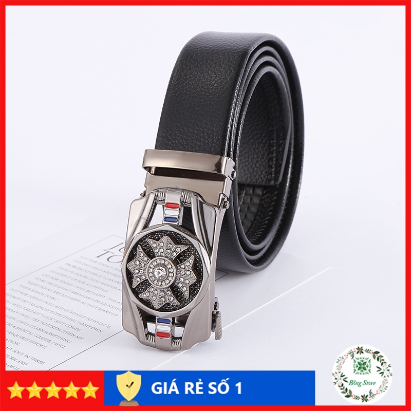 Thắt lưng mặt xoay nam thắt lưng nam cao cấp thời trang dây nịt da khóa tự động - Lazano Shop