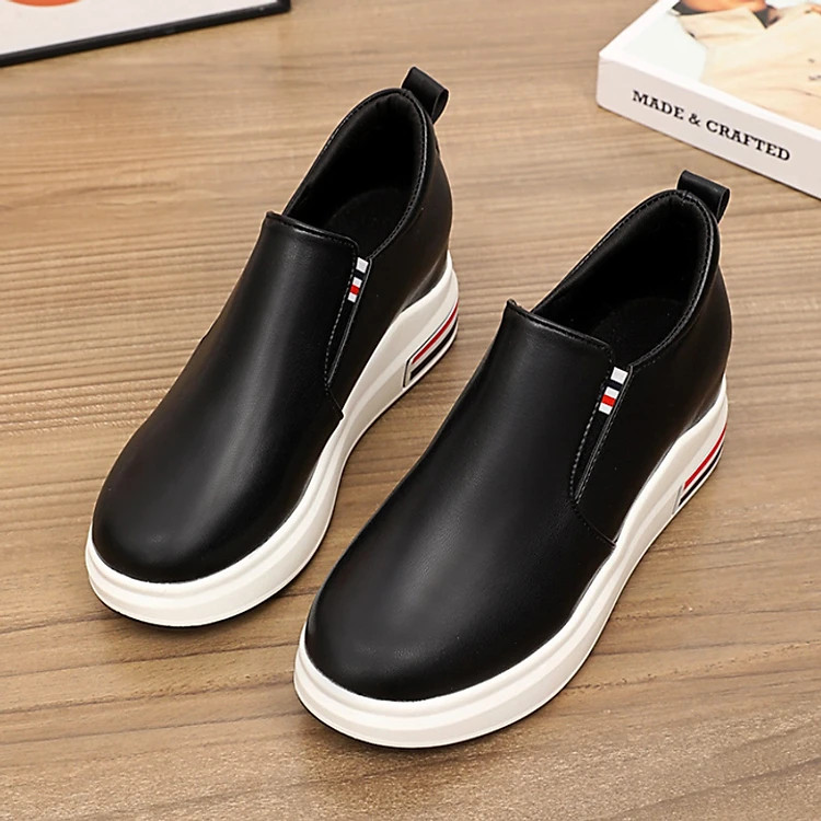Giày Lười 2 vạch kẻ đế cao 7cm L299-1068