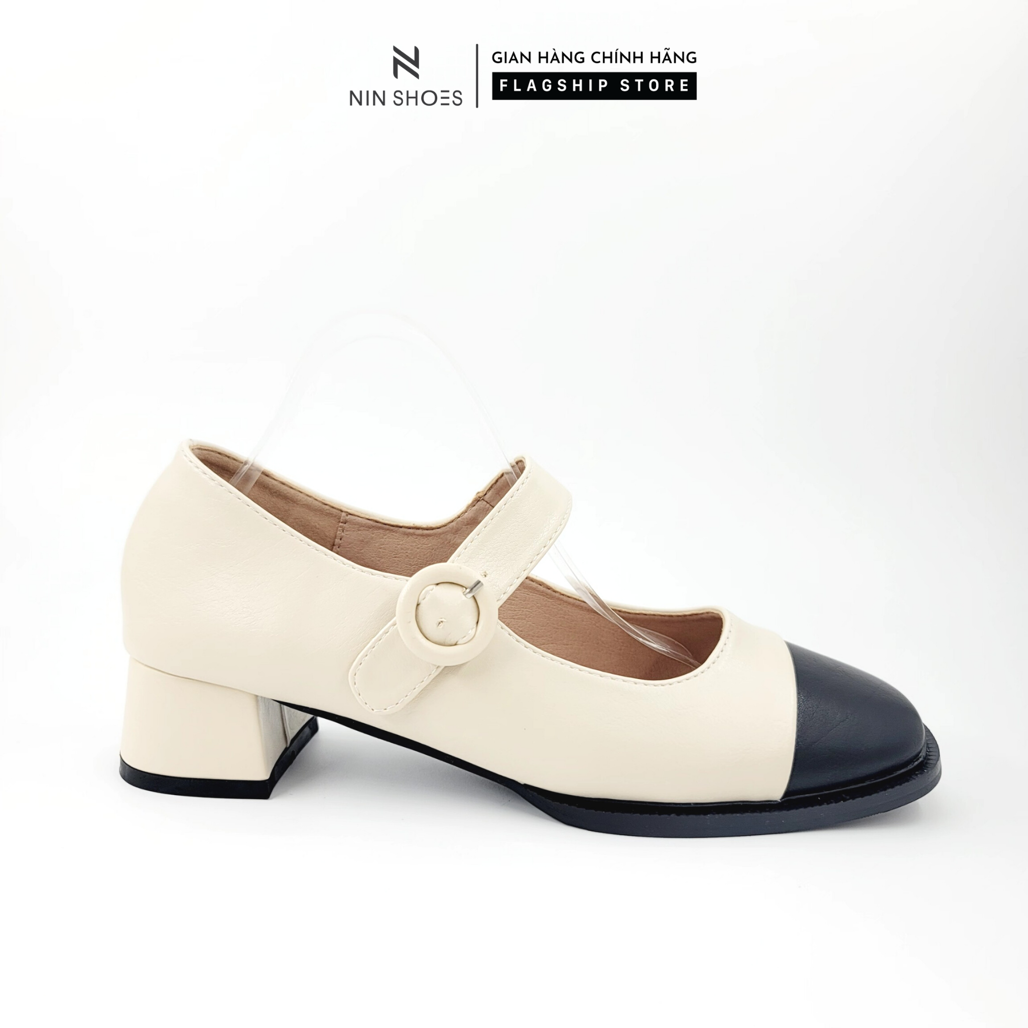 Giày nữ Ninshoes - Giày Sandal cao gót quai đính đá chéo đi được 2 kiểu gots 7p bít mũi nhọn, gót nhọn