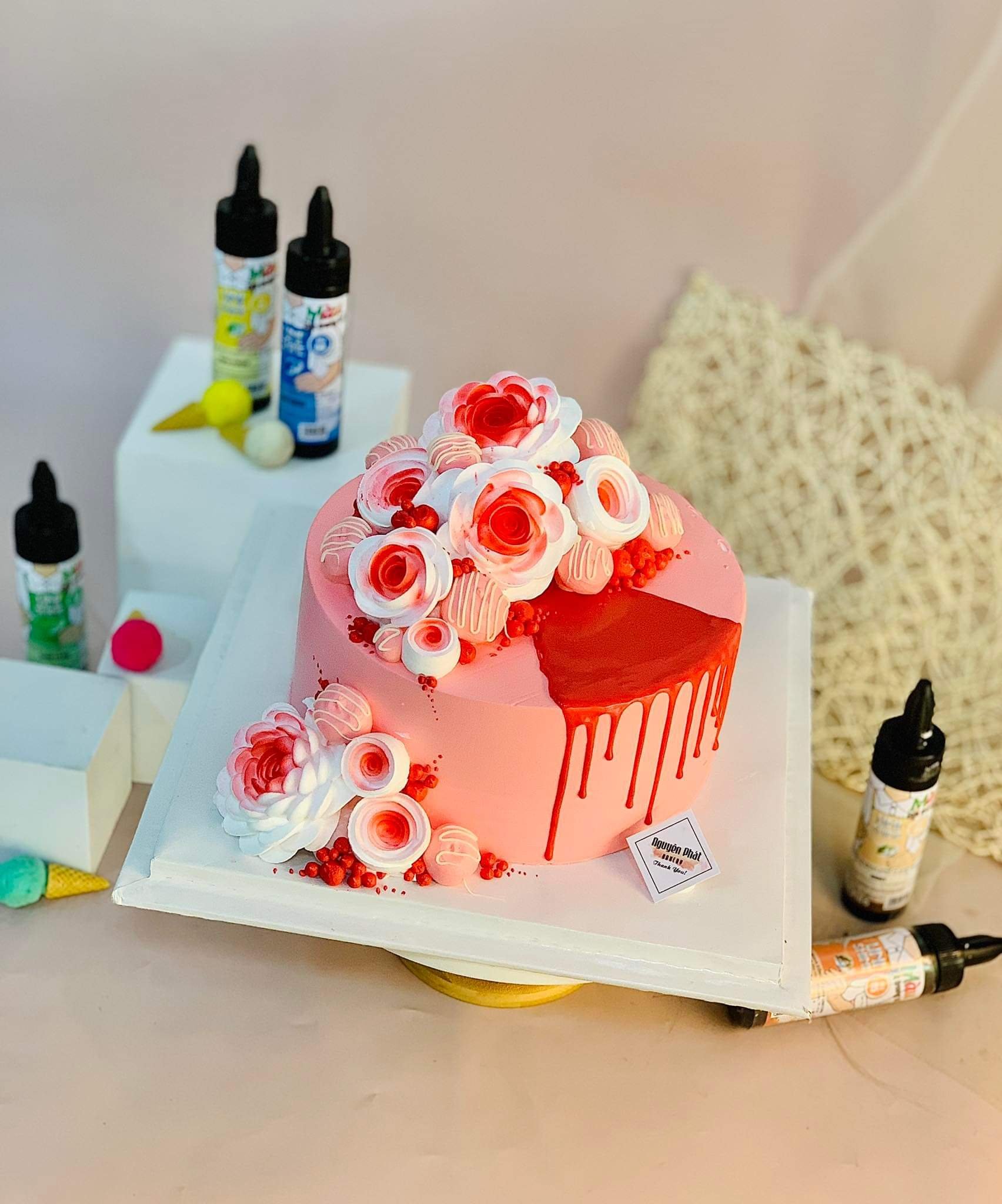 Màu Bột Phun Thực Phẩm 45g Đỏ đô (Flour food color Red) - MS03 - Unicorn Color