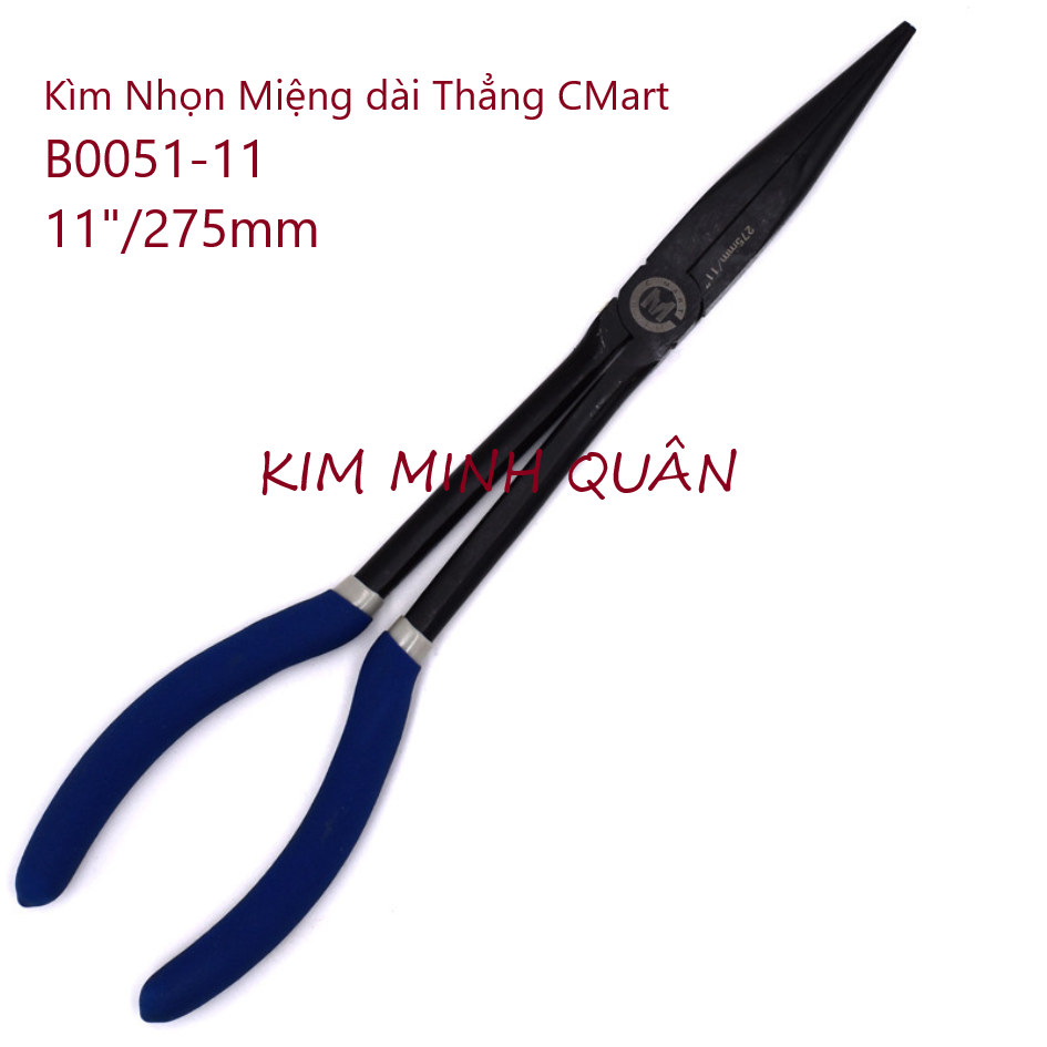 Kìm mỏ nhọn thẳng dài 275mm/11" b0051-11 cmart