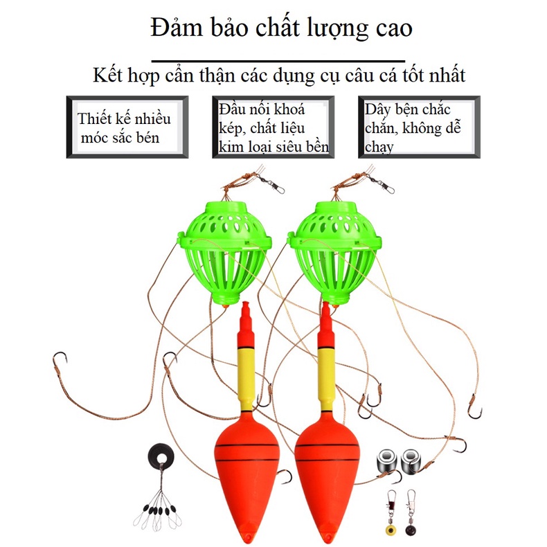 Bộ Lưỡi Câu Bom Mè Lưỡi Câu Lăng Xê Cá Mè [Hộp 2 bộ]