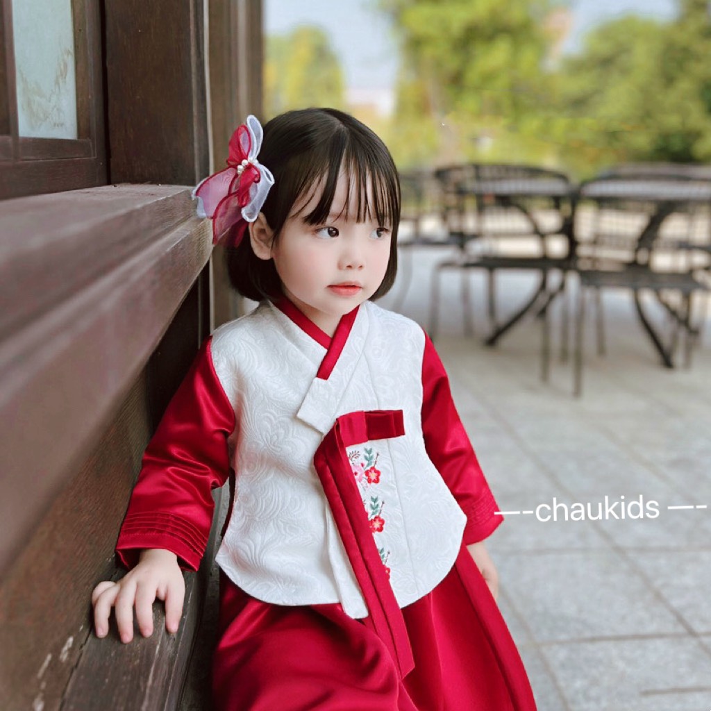 Đầm hanbok cho bé gái gồm cài tóc ( 2 - 6 tuổi)
