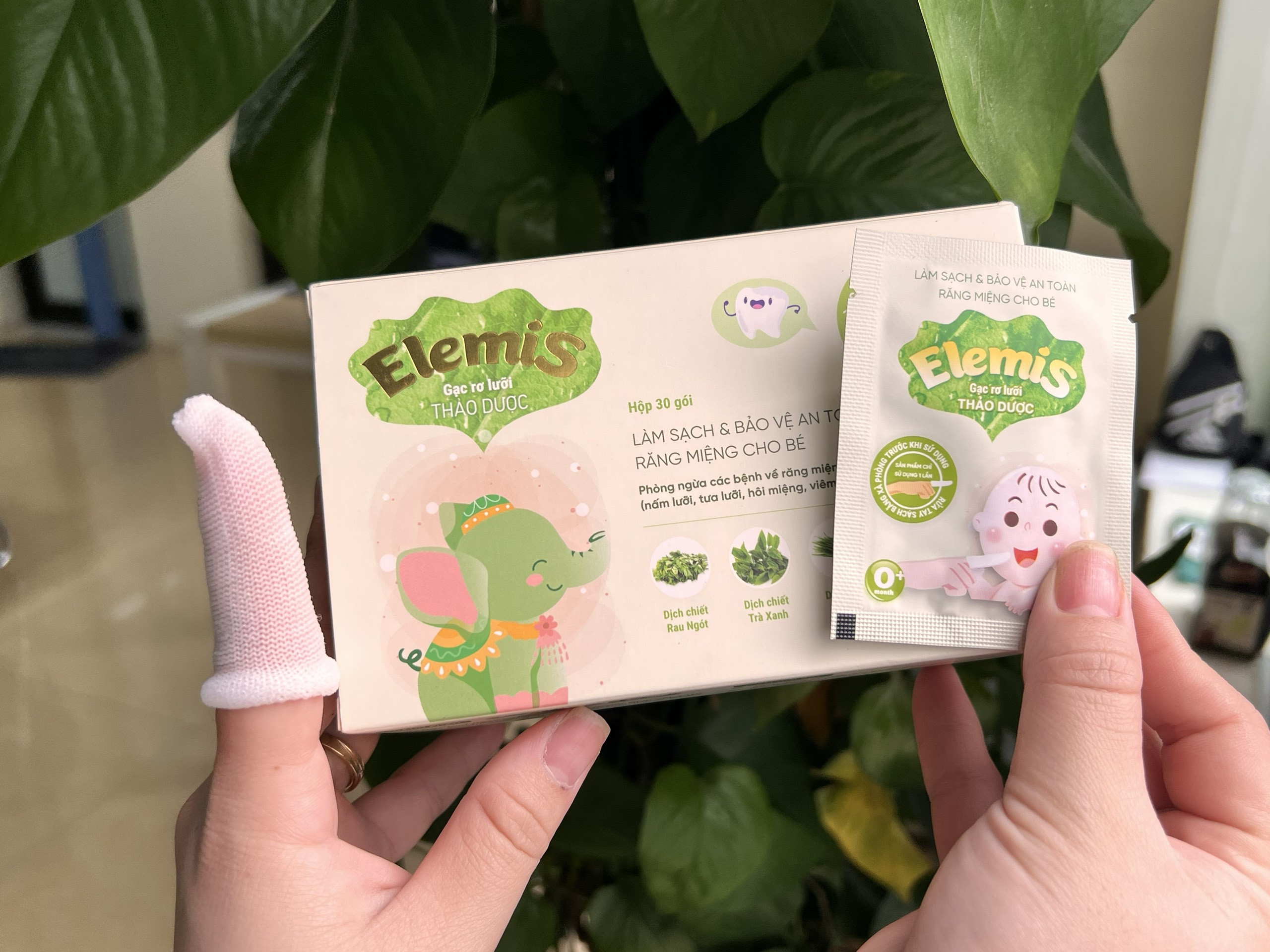 Gạc rơ lưỡi Elemis thảo dược cho trẻ sơ sinh ( hộp 30 chiếc)