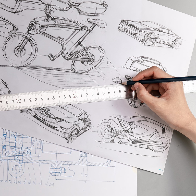 Thước kẻ sắt - Steel Ruler Deli 20 / 30 cm