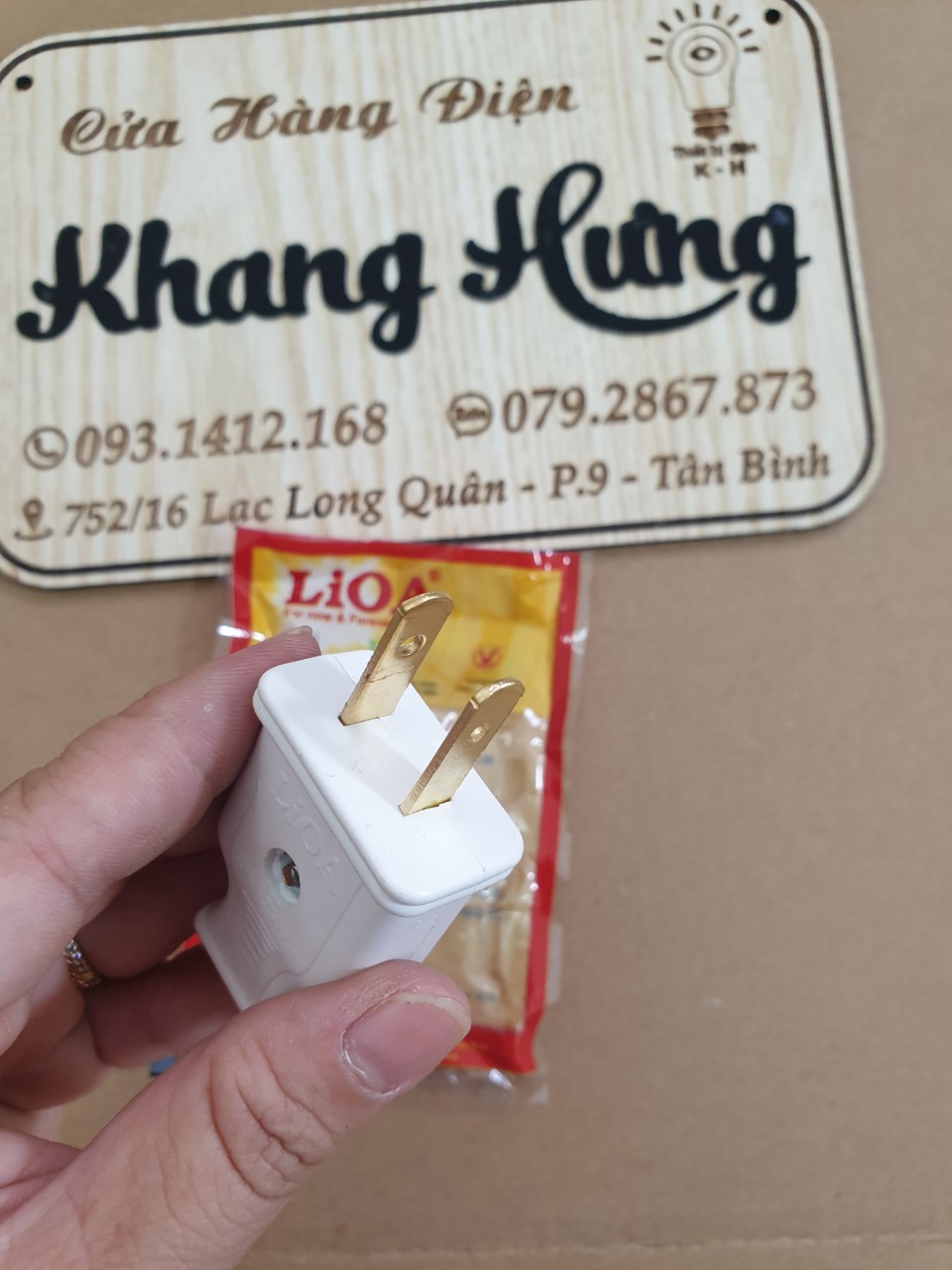 Phích cắm điện LIOA 2 chân dẹt - EU2D