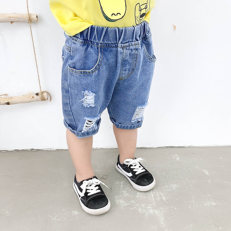 DIIMUU Kids Boys Fashion Summer Clothing Denim Shorts Children Wear