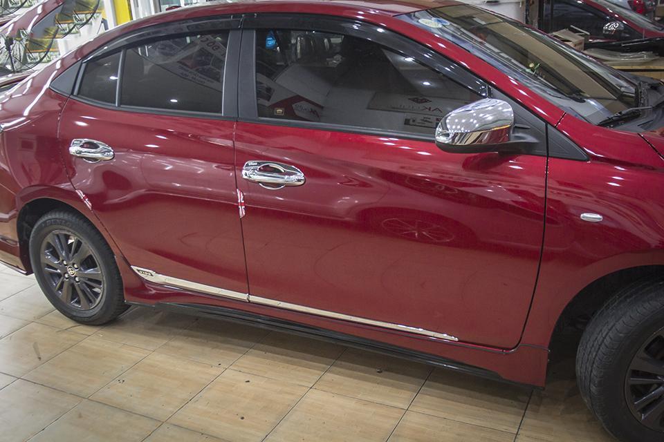 [Hỗ trợ lắp đặt khách Hà Nội] NẸP SƯỜN MẠ CROM TOYOTA VIOS 2014-2019